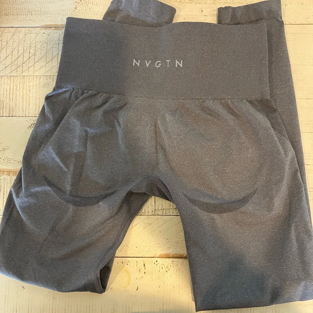 NVGTN Charcoal High-Waisted Leggings - Picture 1 of 2